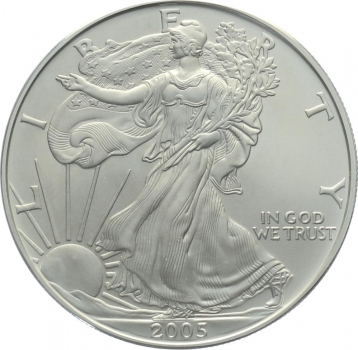 USA 1 Dollar 2005 Silver Eagle - 1 Unze Feinsilber